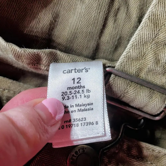 Carter's Baby Boy Embroidered Overalls Size 12m NWOT - Picture 3 of 15